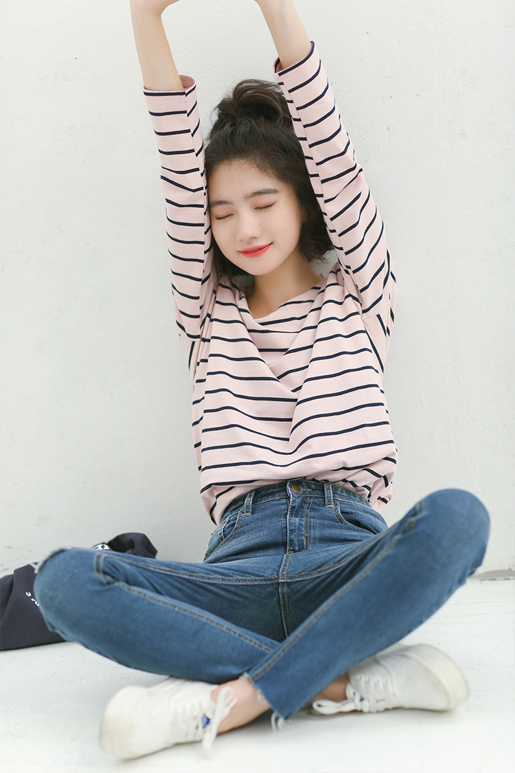 VW10236 Lovely Stripe Top Blue