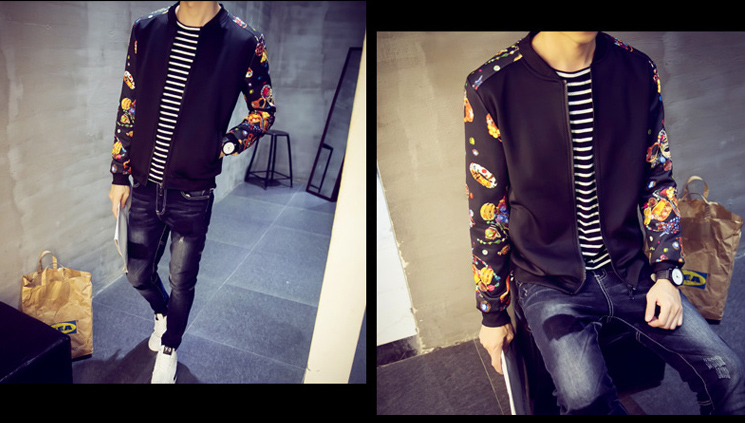 SNW30004 Flower Long Sleeve Jacket Black