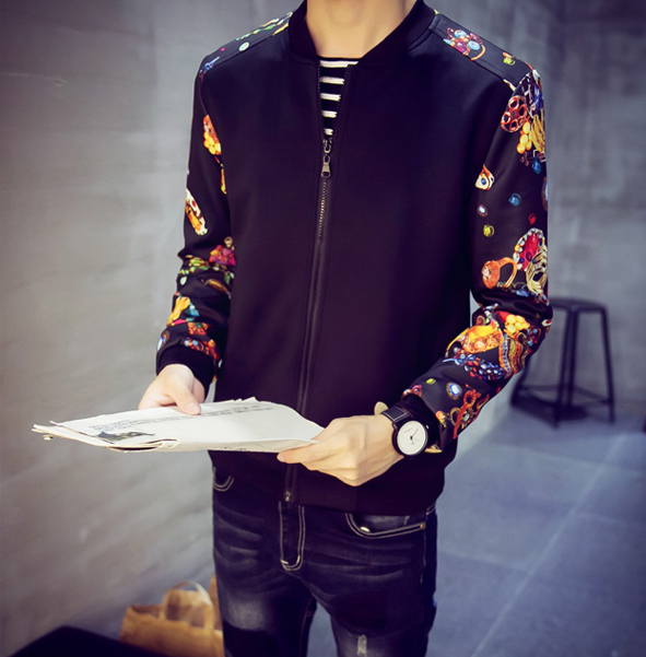 SNW30004 Flower Long Sleeve Jacket Black