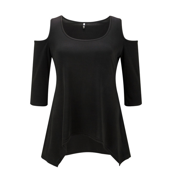 WT3851 Europe Fashion Top Black