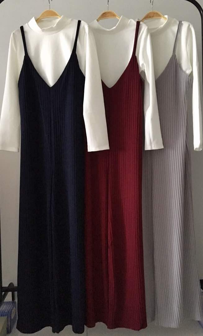 JW5008 Slit Jumpsuit & Top Set Maroon