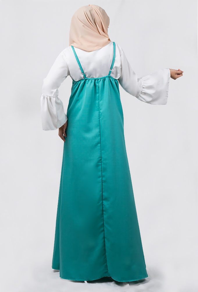 JW5019 Long Slip A-Cut Dress Blue