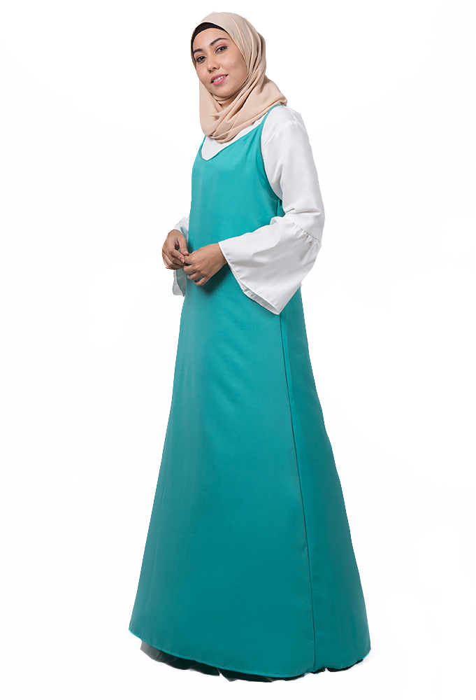 JW5019 Long Slip A-Cut Dress Blue