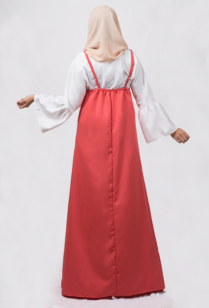 JW5019 Long Slip A-Cut Dress Red