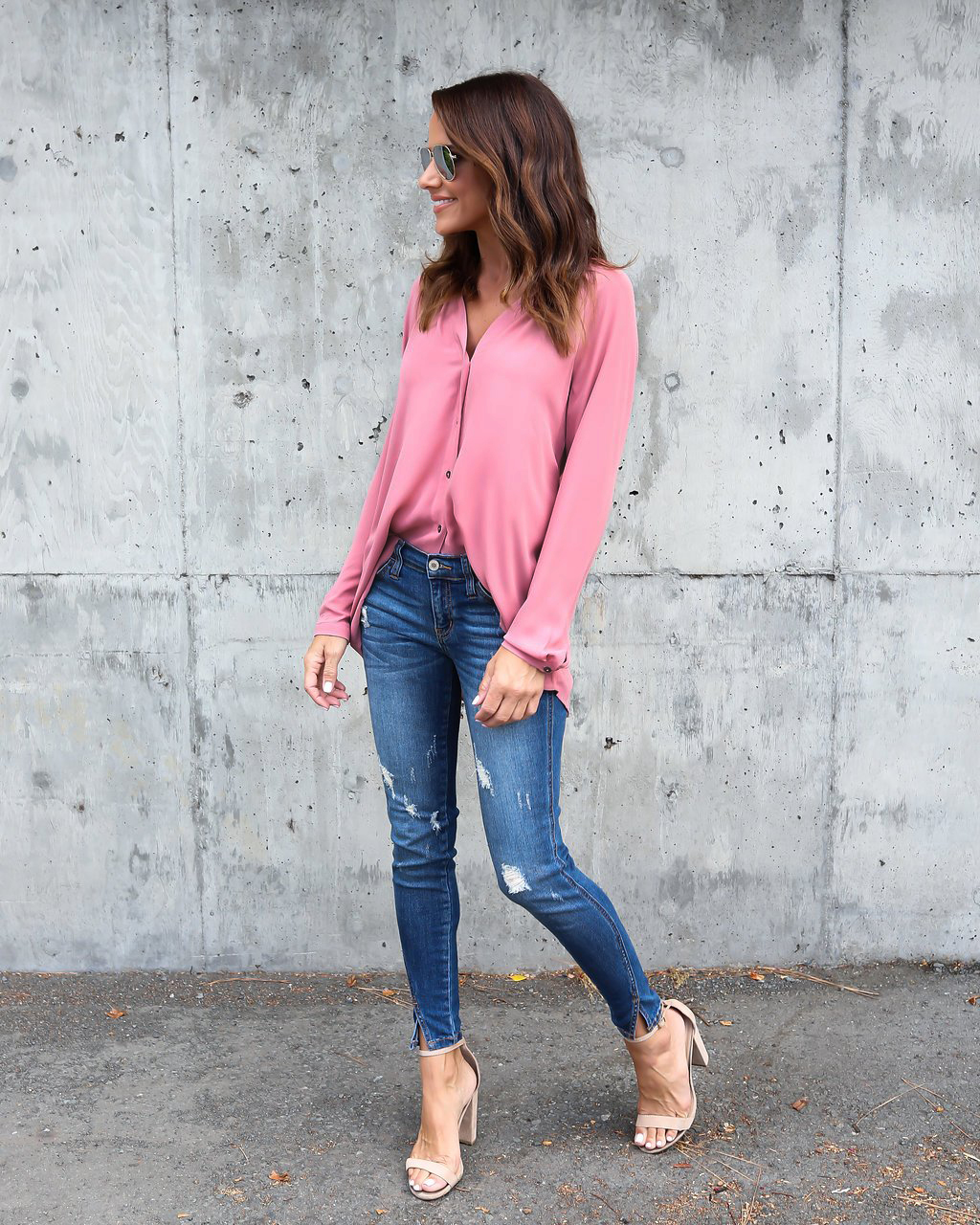 VW12059 Casual Top Pink