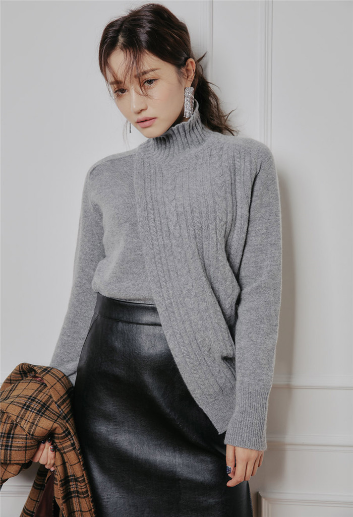 VW12106 Stylish Long Top Grey