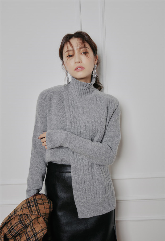 VW12106 Stylish Long Top Grey