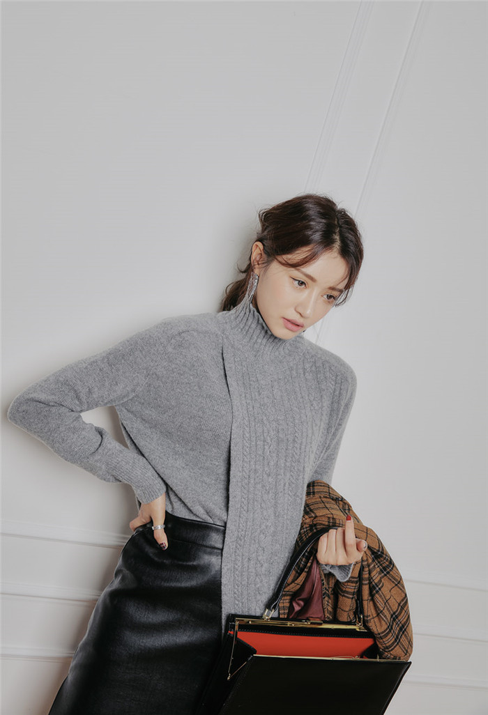 VW12106 Stylish Long Top Grey