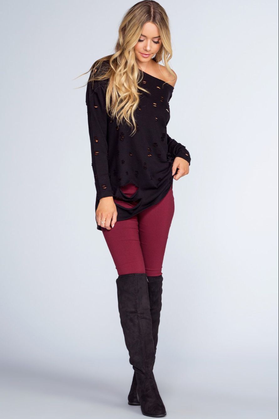 GW1938 Stylish Top Black