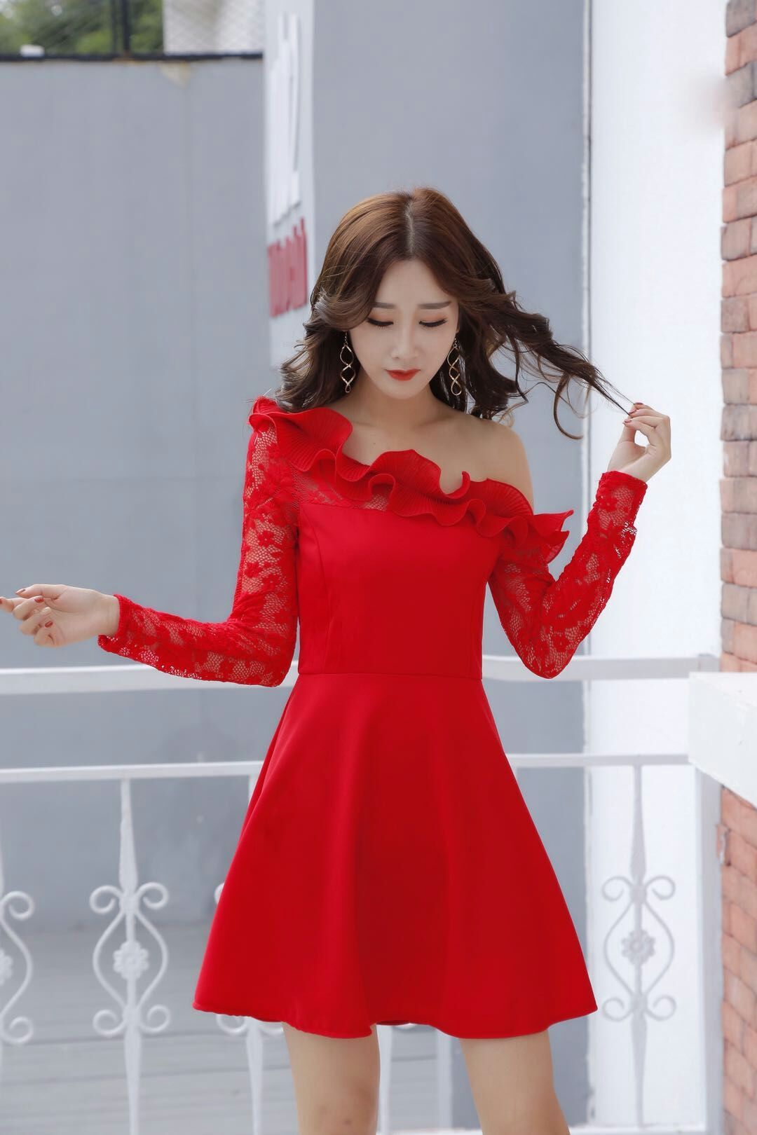 GW1978 Elegant Dress Red