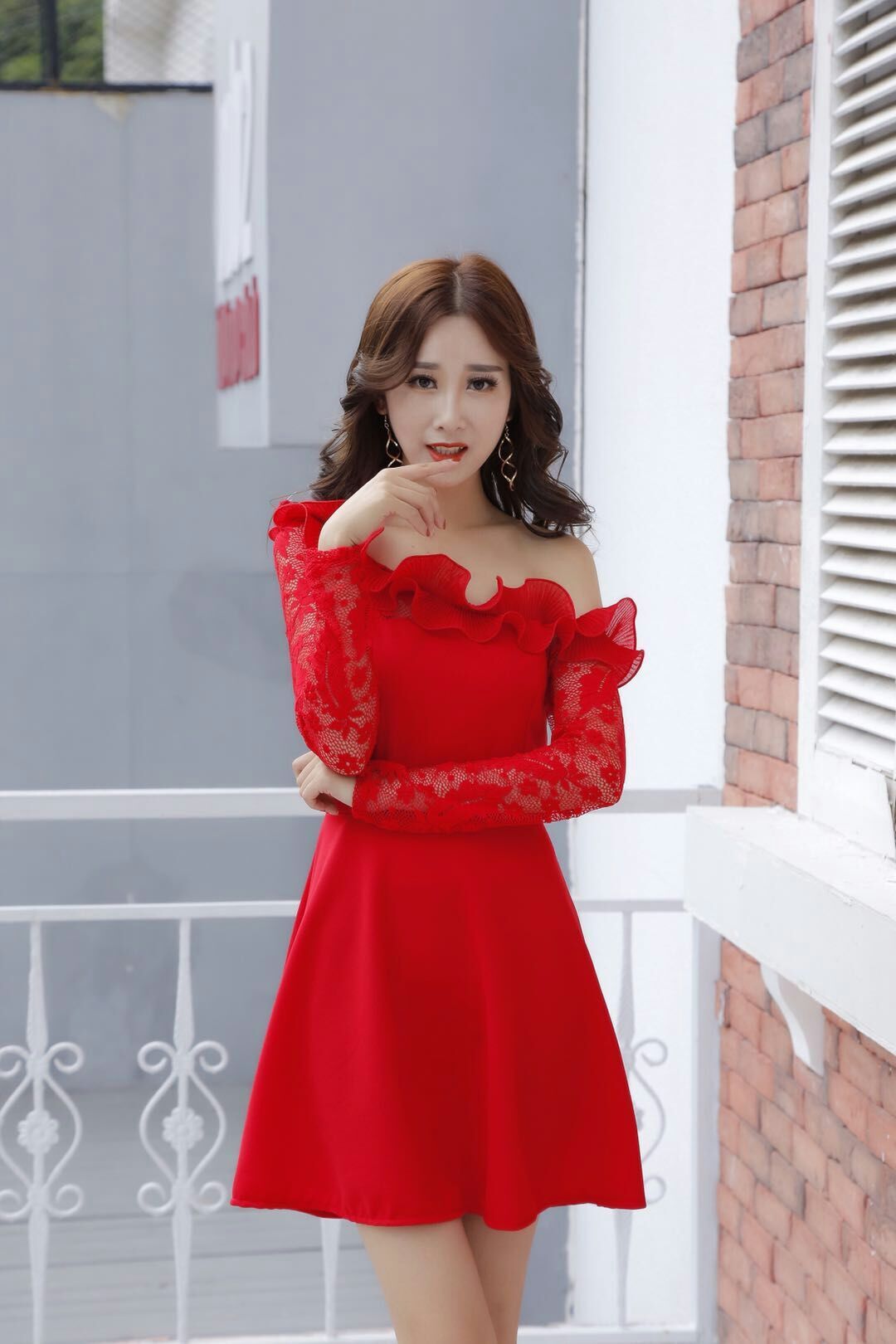 GW1978 Elegant Dress Red