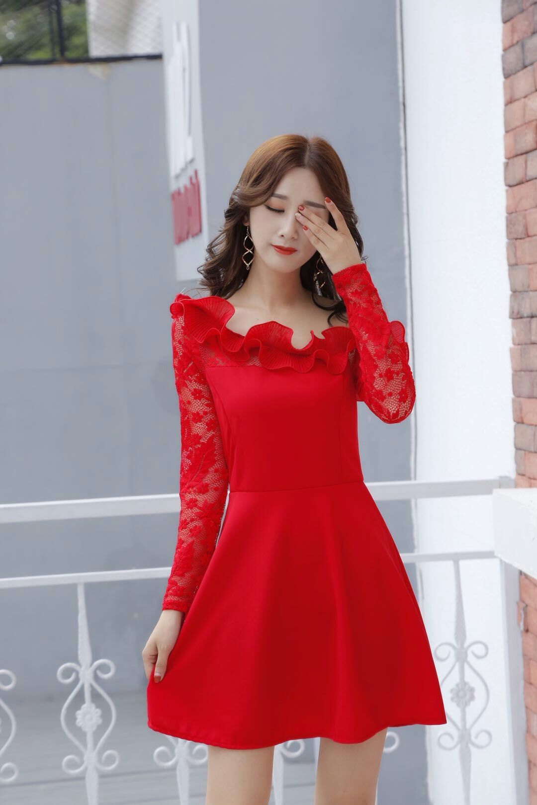 GW1978 Elegant Dress Red