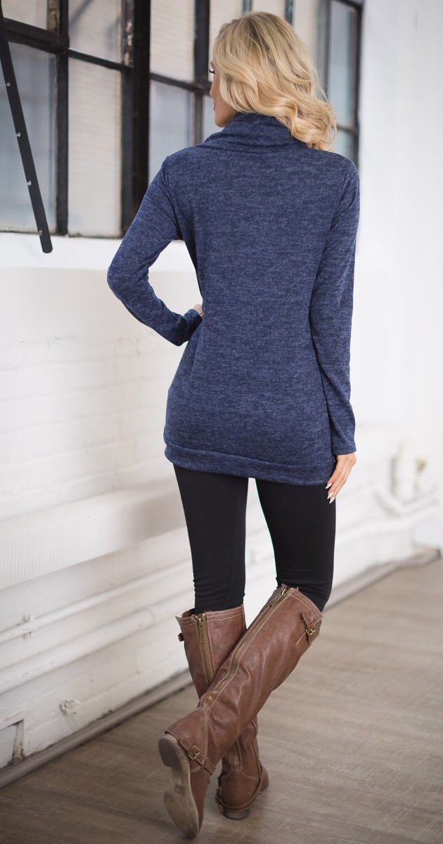 GW2007 Charming Long Top Blue