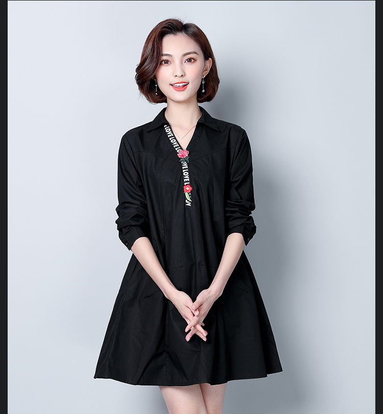 GW2032 Casual Long Top Black