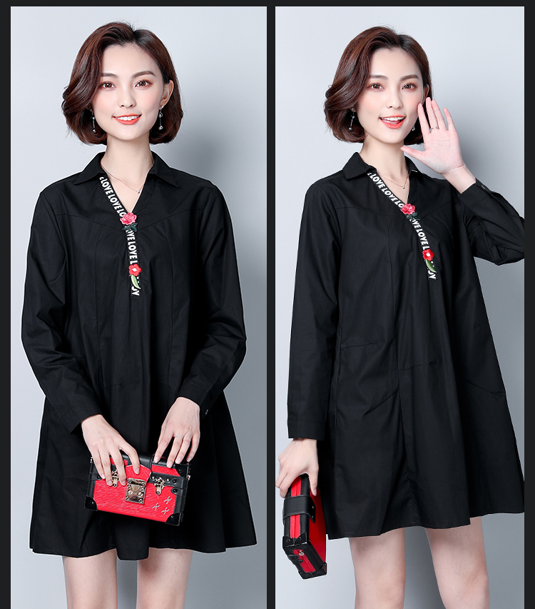 GW2032 Casual Long Top Black