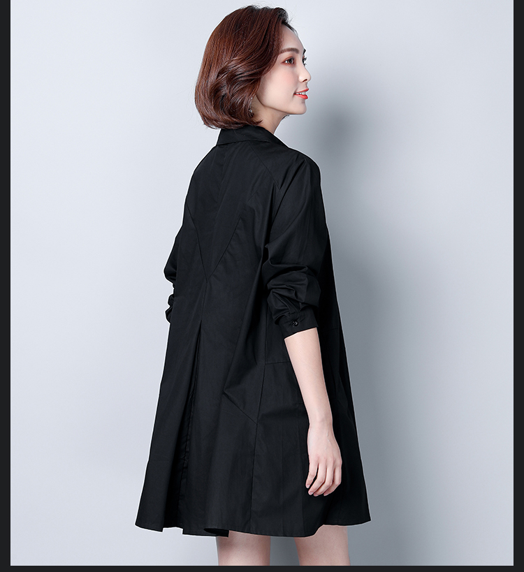 GW2032 Casual Long Top Black
