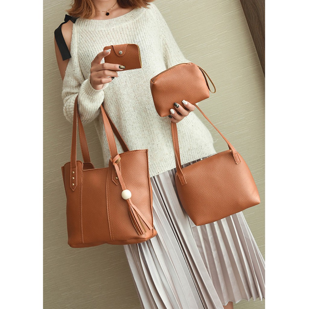RD90018 Korean Fashion Handbag Brown
