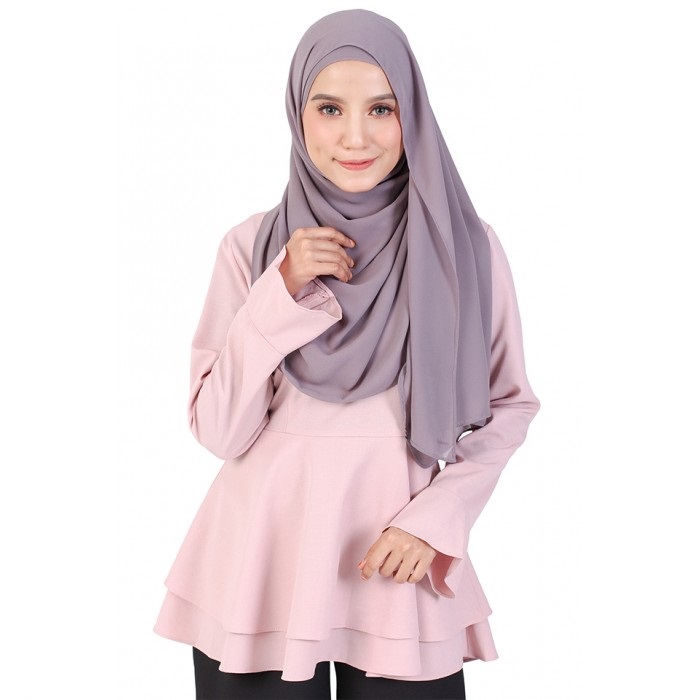 QA-236 Pretty Women Peplum Top Pink