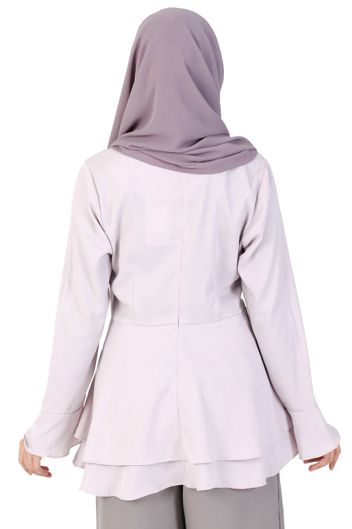 QA-236 Pretty Women Peplum Top Cloud