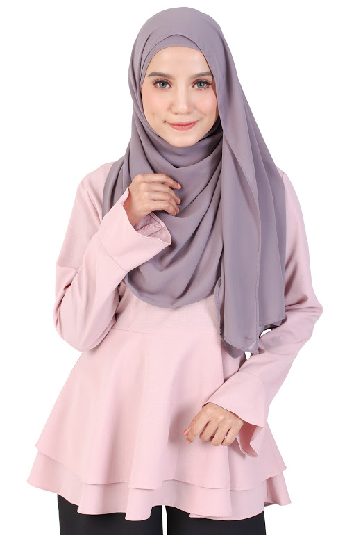 QA-236 Pretty Women Peplum Top Pink