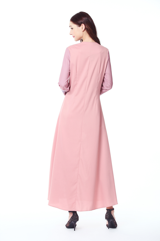 VW12168 Fashion Jubah Pink