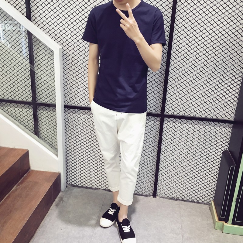 WT21010 Stylish Men's Top Dark Blue
