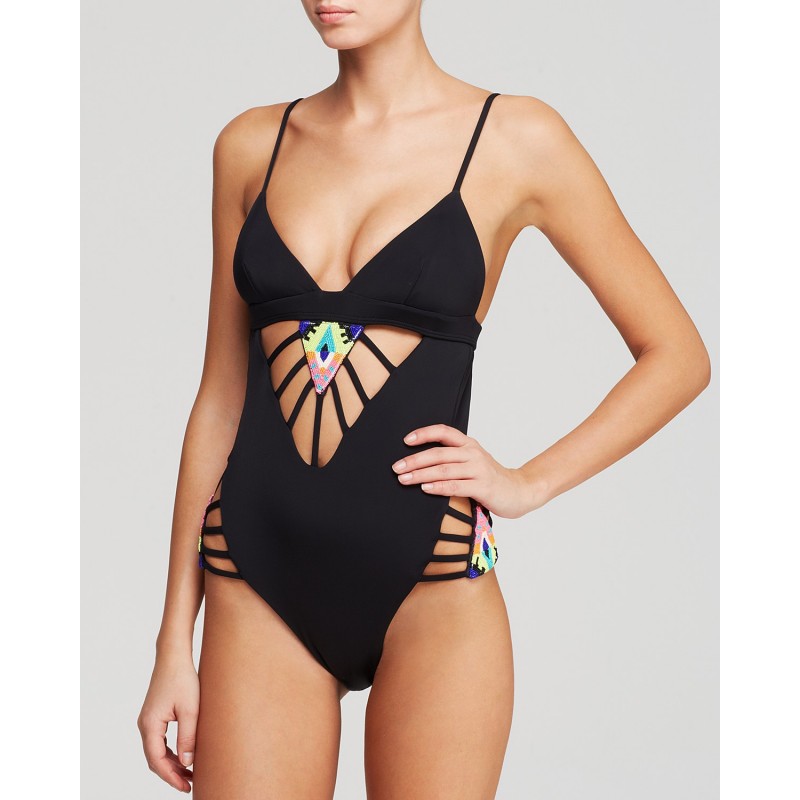 WS21037 Fashion Swimsuit Black