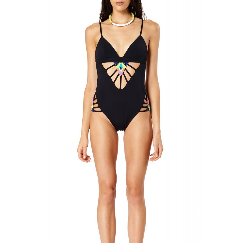 WS21037 Fashion Swimsuit Black