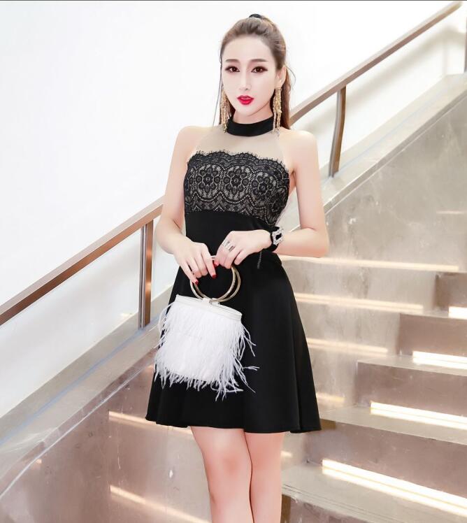 GW2105 Sexy Dress Black