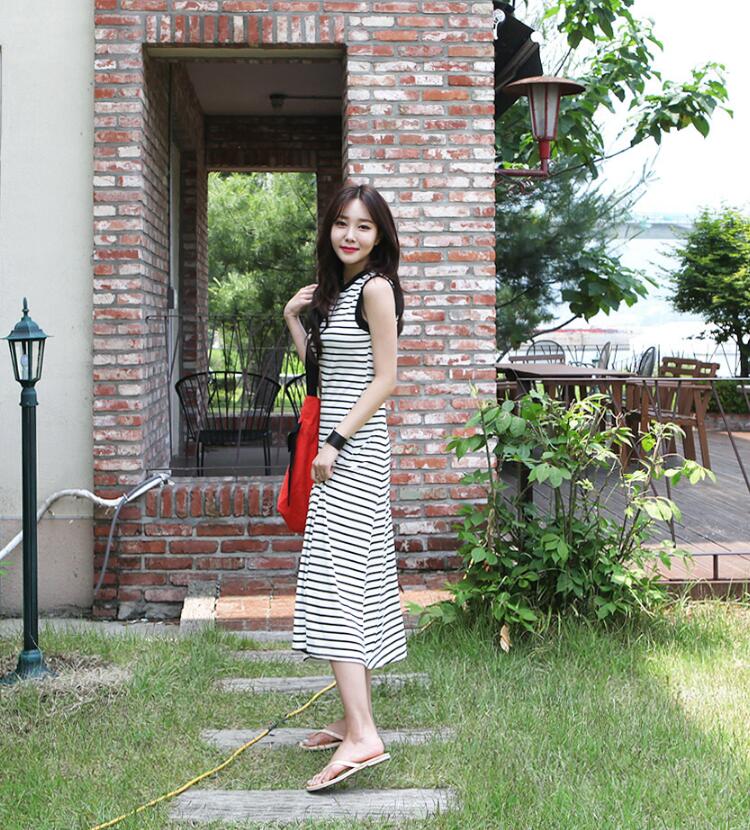 GW2133 Lovely Stripe Dress As Picture