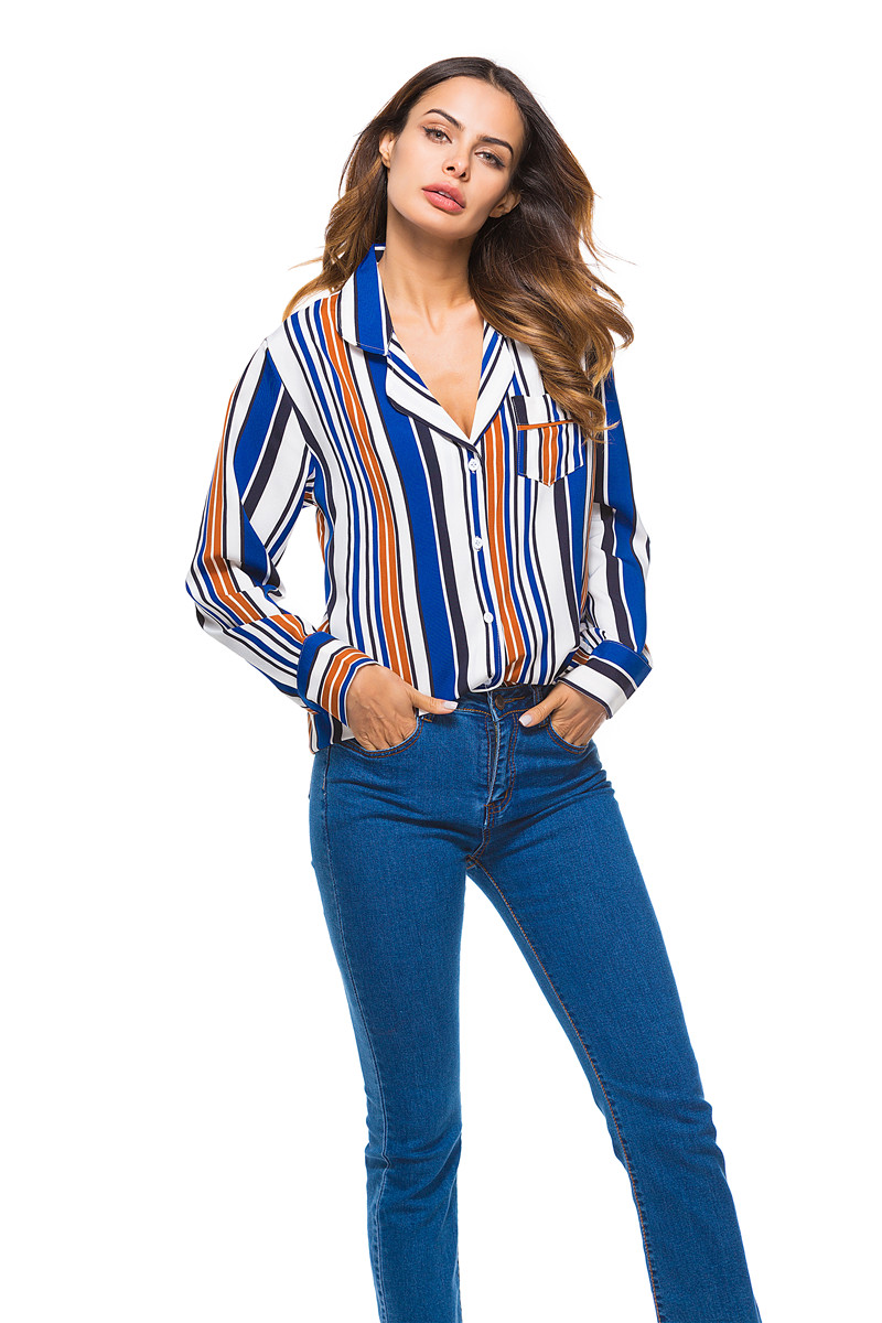 GW2142 Unique Stripe Top As Picture