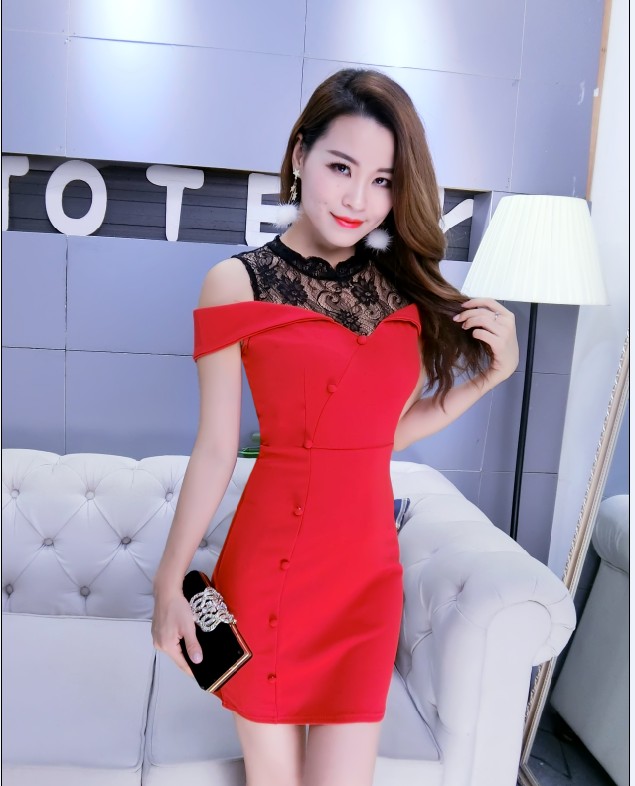 GW2148 Stylish Dress Red