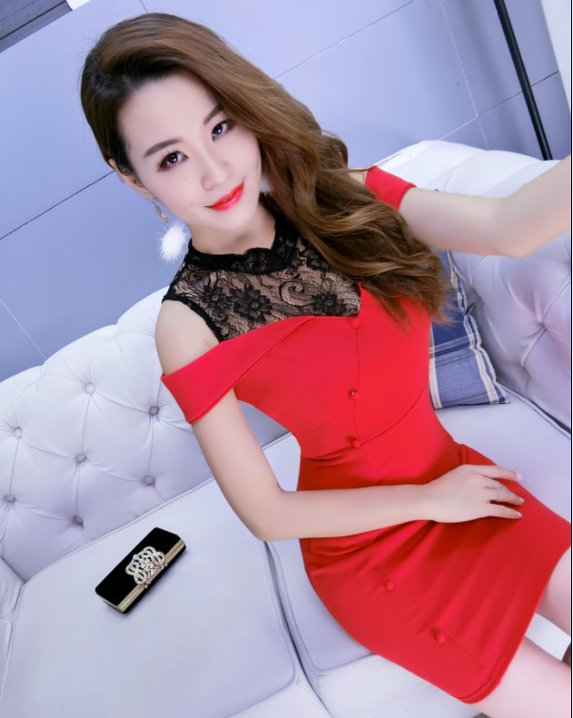 GW2148 Stylish Dress Red