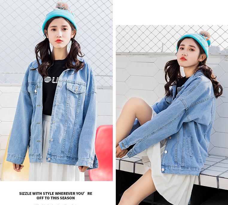 GW2179 Casual Denim Jacket Blue 