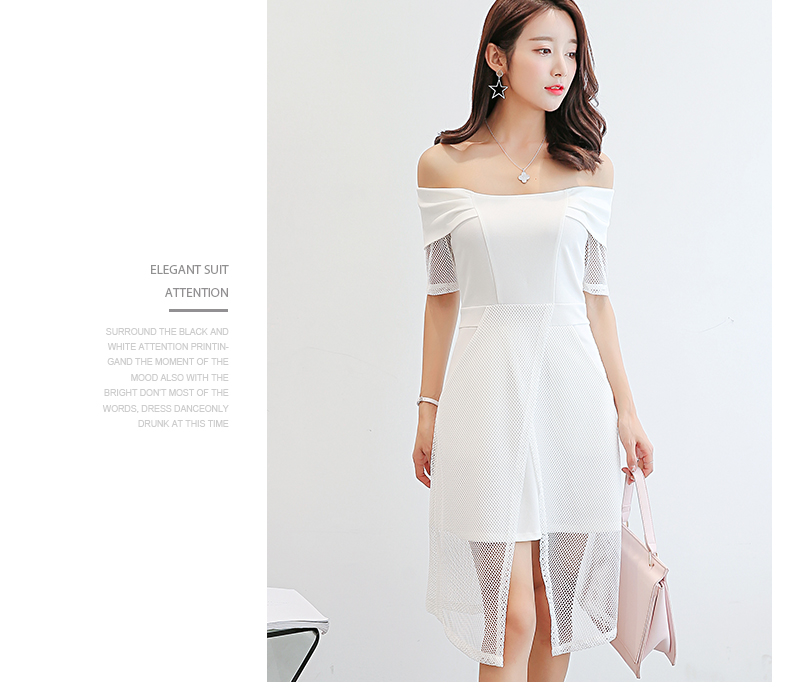 WD3864 Elegant Dress White