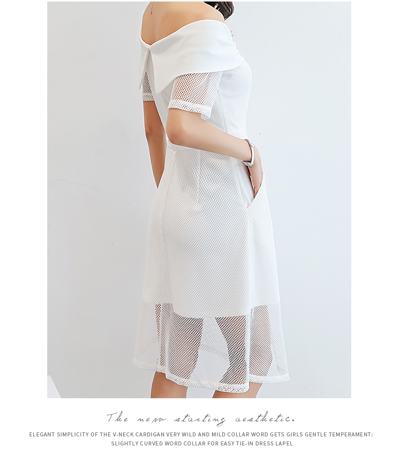 WD3864 Elegant Dress White