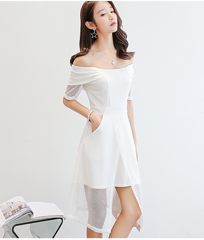 WD3864 Elegant Dress White