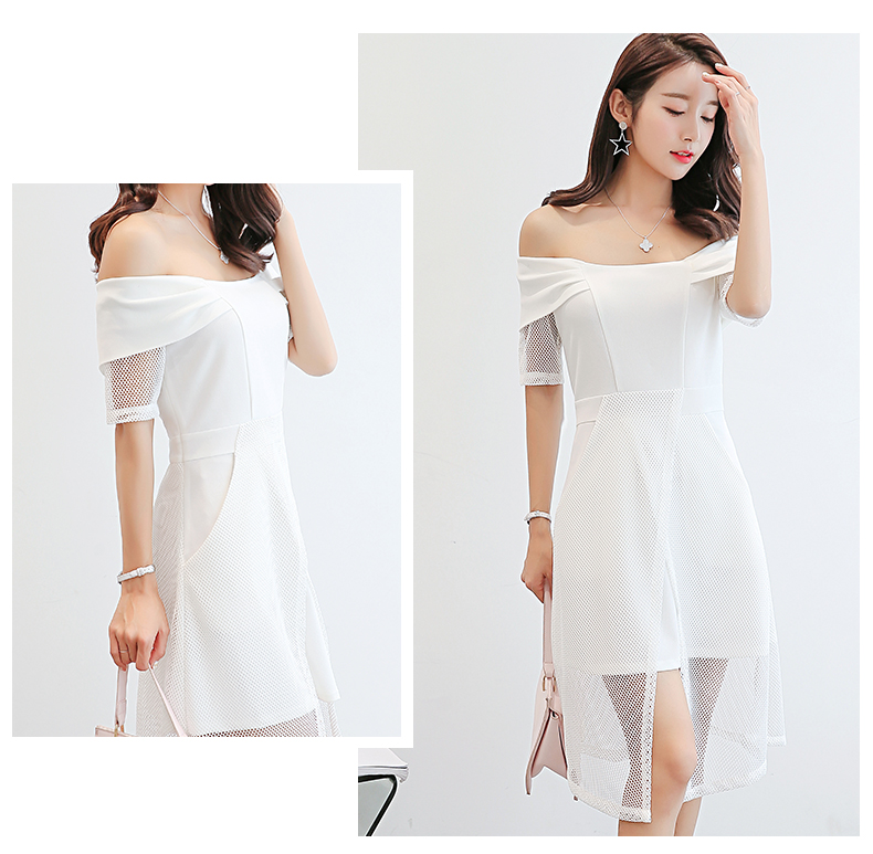 WD3864 Elegant Dress White