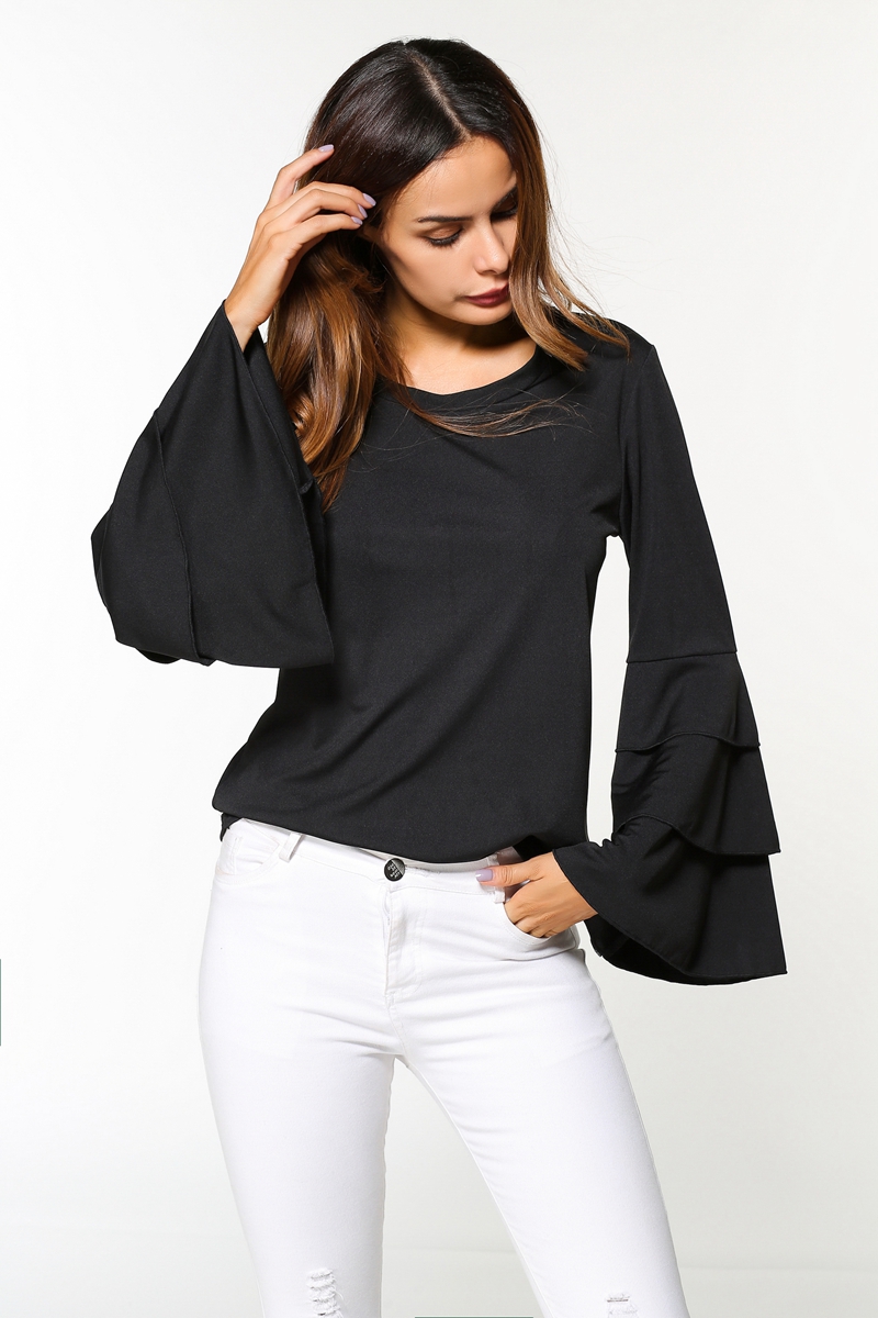 WT7606 Europe Fashion Top Black
