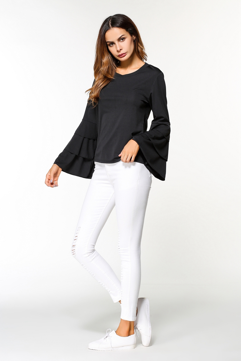WT7606 Europe Fashion Top Black