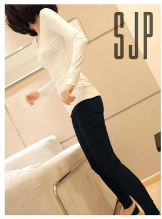 KF514 Long Sleeved V-Neck T-Shirt White