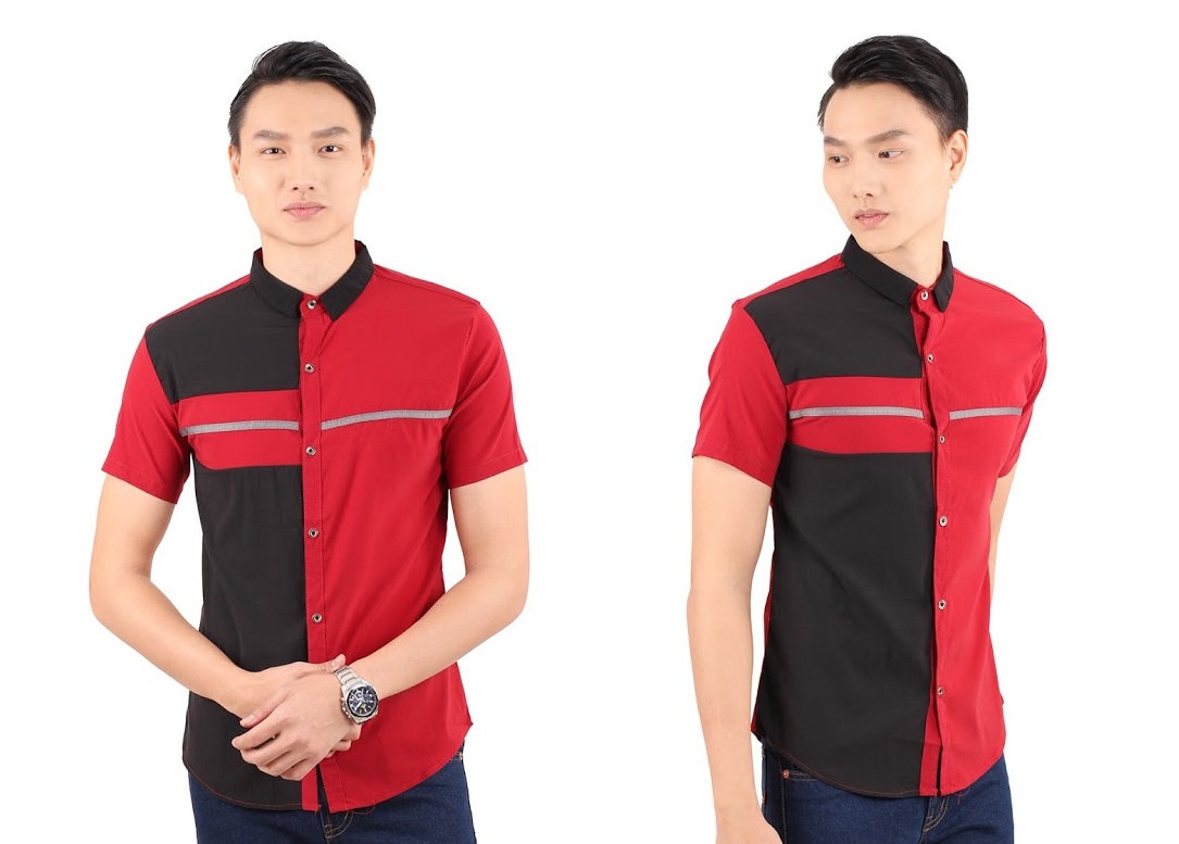 QA-237 Men Trendy Shirt Red