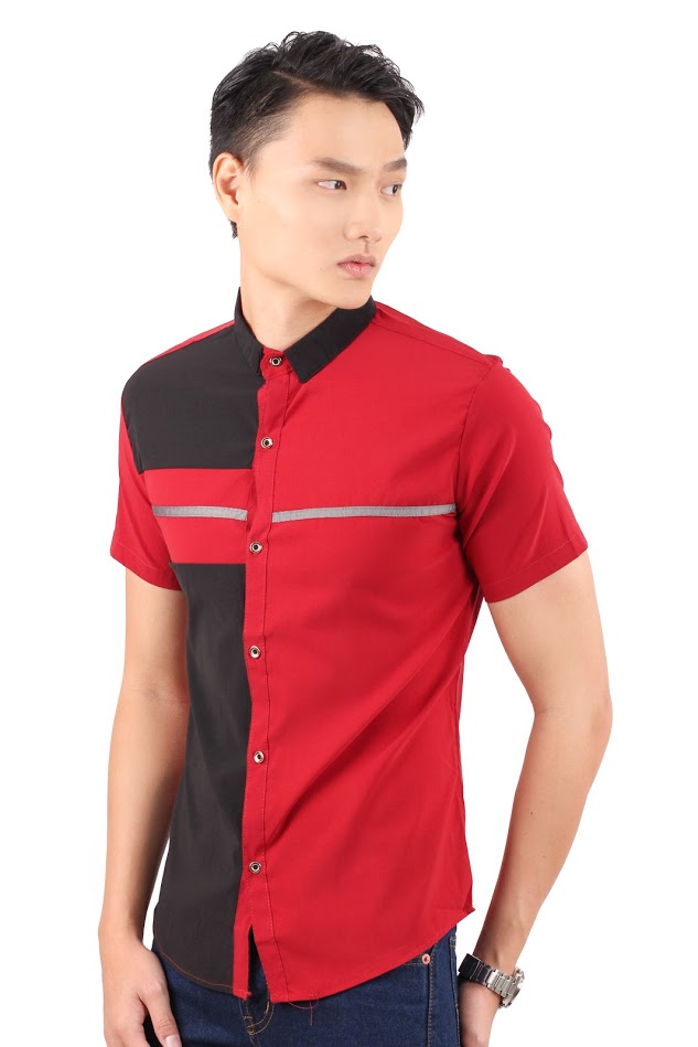 QA-237 Men Trendy Shirt Red