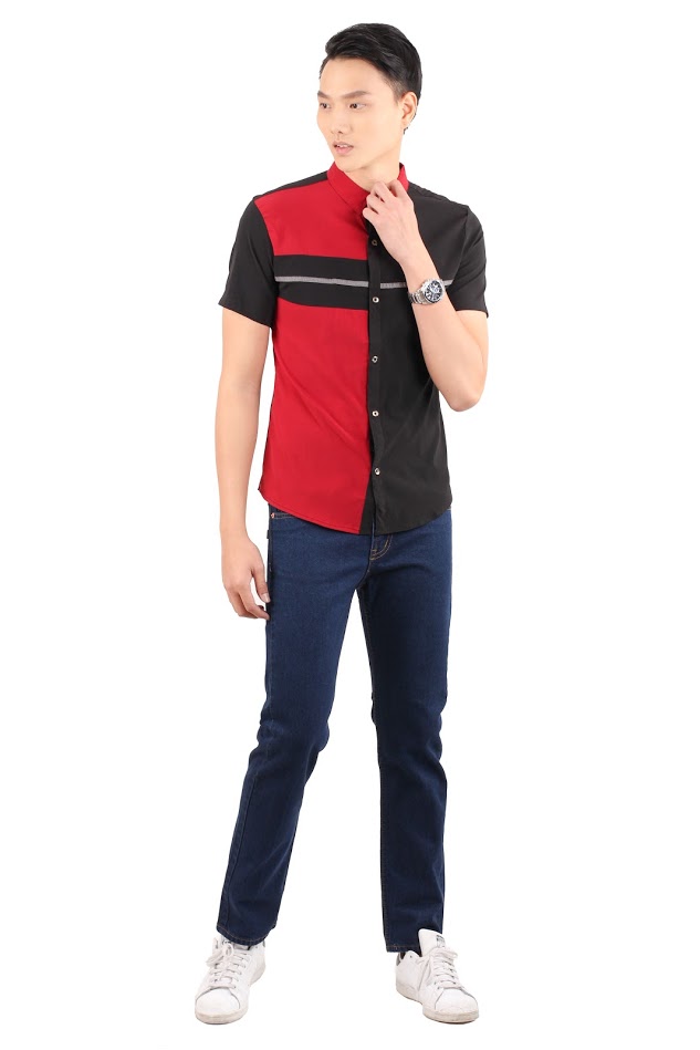 QA-237 Men Trendy Shirt Black