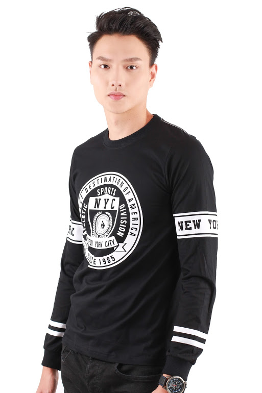 QA-303 Men Graphic T Shirt Black