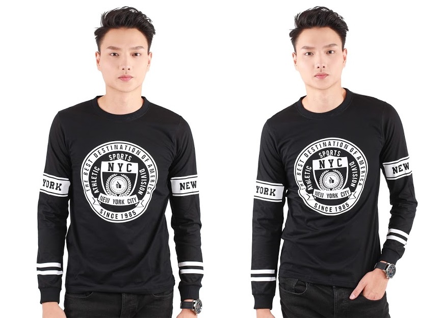 QA-303 Men Graphic T Shirt Black
