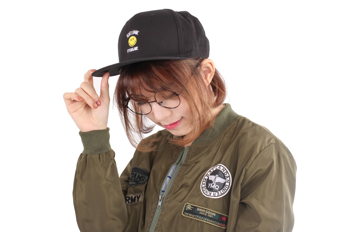 QA-317 Stylish Embroidery Cap Black Don't Panic
