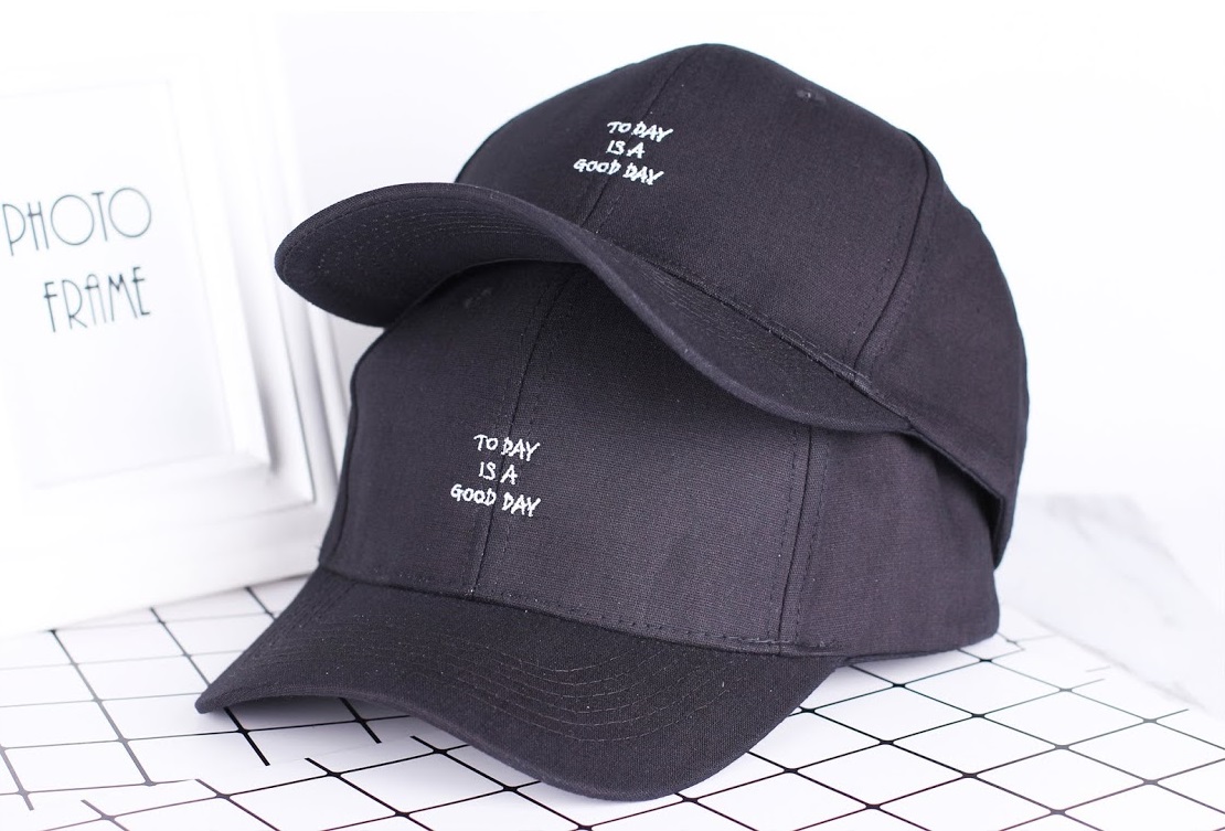QA-317 Stylish Embroidery Cap Black Good Day
