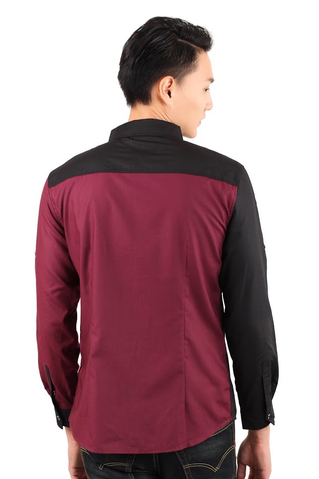 QA-323 Men Casual Shirt Maroon
