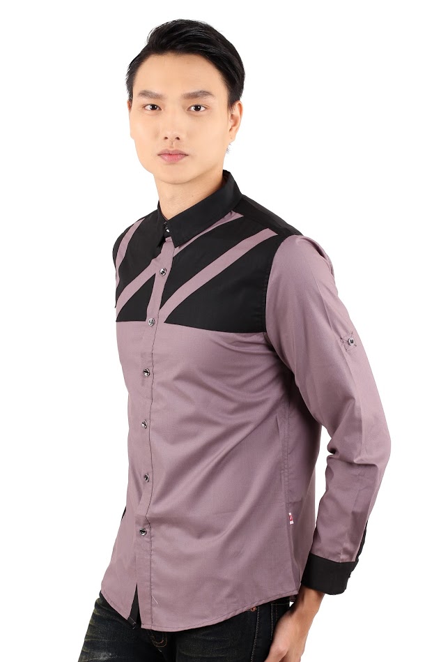 QA-323 Men Casual Shirt Brown